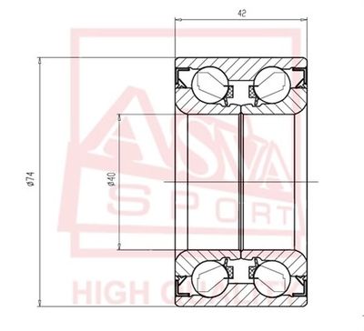Подшипник ступицы DAC40740042