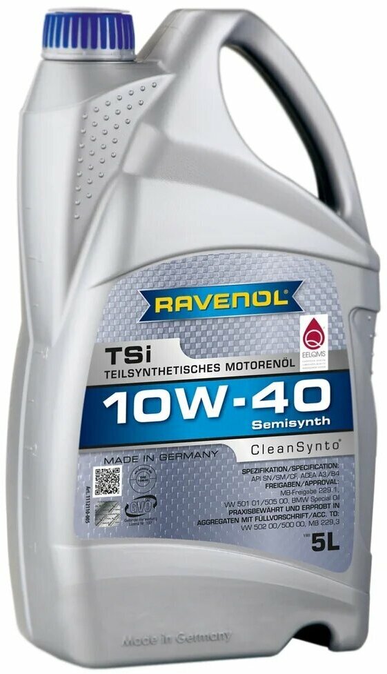 Моторное масло RAVENOL TSI 10W-40 5л (111211000501999) 4014835724150