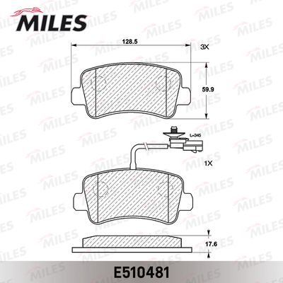 Колодки тормозные задние (Смесь CERAMIC серия PRO) OPEL MOVANO/RENAULT MASTER 10- (для одинарных шин) (TRW GDB1903) E510481