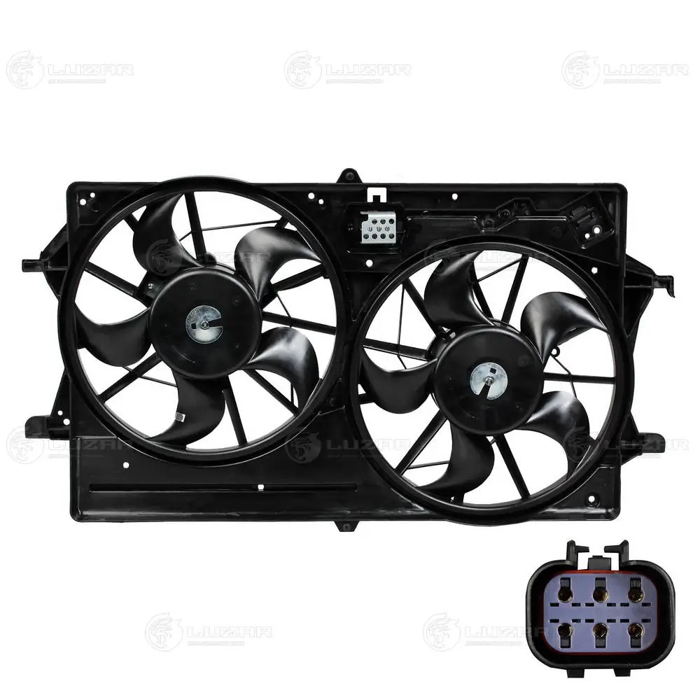 Вентиляторы охл. с кожухом (2 вент.) для а/м Ford Focus I A/C+ (98-) LFK1054