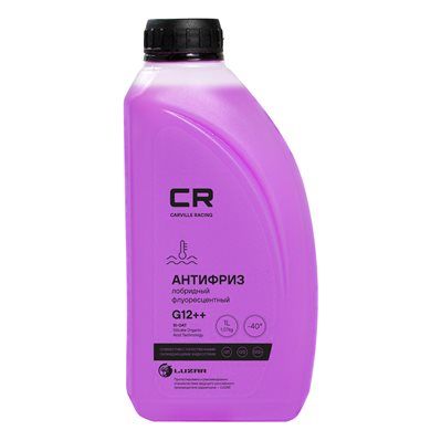 Антифриз, готовый раствор CR G12++, лобридный флуор. -40°С, фиолет, 1л/1.07кг