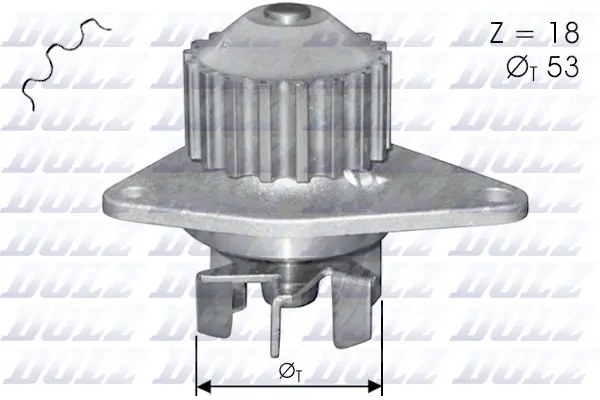 Насос водяной CITROEN BERLINGO, CITROEN C3 I-II, PEUGEOT 207, 307, PARTNER 1.4 C-114