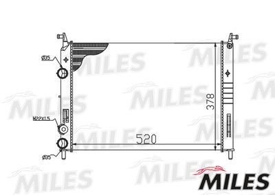 Радиатор (механическая сборка) FIAT ALBEA 1.2-1.6 03- (NISSENS 61683) ACRM130