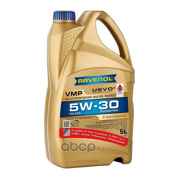 АКЦИЯ Моторное масло RAVENOL VMP 5W-30 (5 л) 4+1 4014835851658