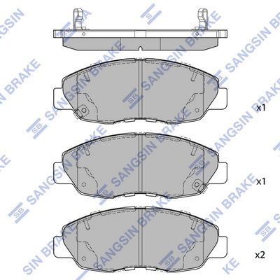 Колодки передние HONDA CIVIC 05- SP4478