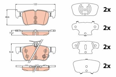 Колодки задние FORD MONDEO V 9/14- GDB2115
