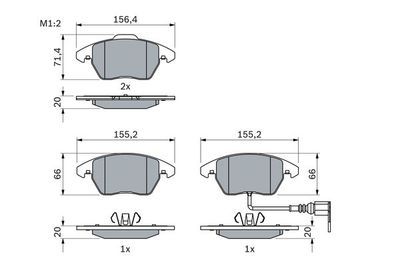 Колодки передние VW PASSAT (362) 0986424797