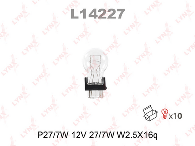Лампа накаливания P27/7 12V 2,5X16Q   L14227