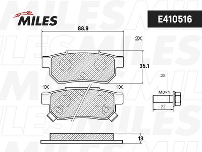 Колодки тормозные задние (Смесь Low-Metallic) HONDA ACCORD 85-89/CIVIC 87-01 (TRW GDB499) E410516