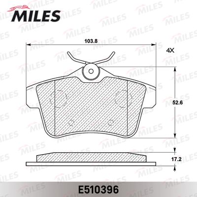 Колодки тормозные задние (Смесь CERAMIC серия PRO) CITROEN C4 09-/PEUGEOT 3008/5008 09- (TRW GDB1828) E510396
