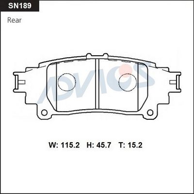 тормозные колодки  SN189