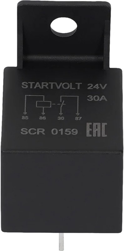 Реле защ. старт. 24V 30A 4 конт. для а/м КАМАЗ/МАЗ (с кроншт.) (SCR 0159)