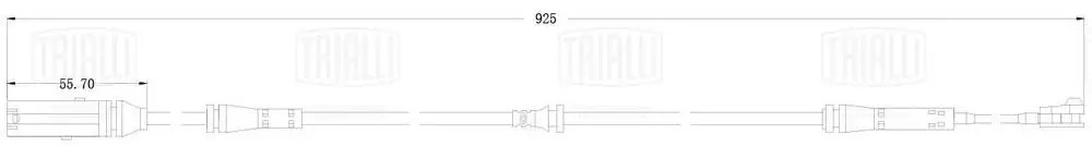 Датчик износа колодок для а/м BMW 5 (G30) (16-) перед. L925 (PFS 0206)