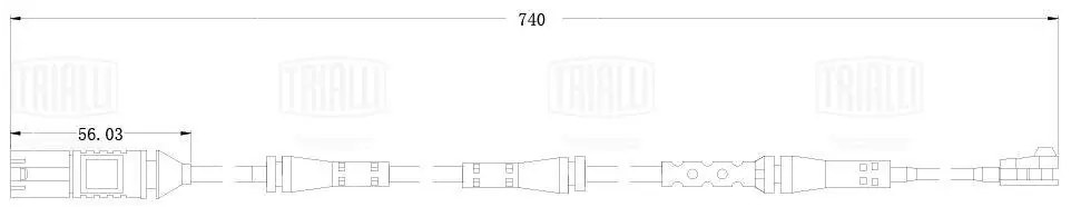 Датчик износа колодок для а/м BMW X3 (G01) (17-) зад. L740 (PFS 0215)