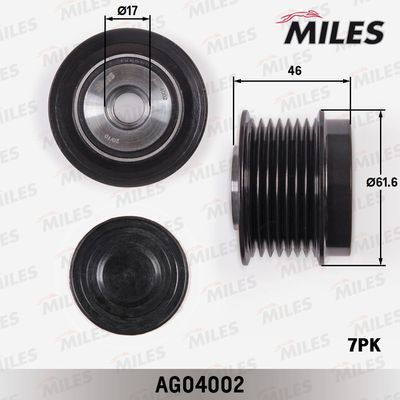 Муфта свободного хода генератора TOYOTA CAMRY 2.4 01-/RAV 4 2.0 06- AG04002