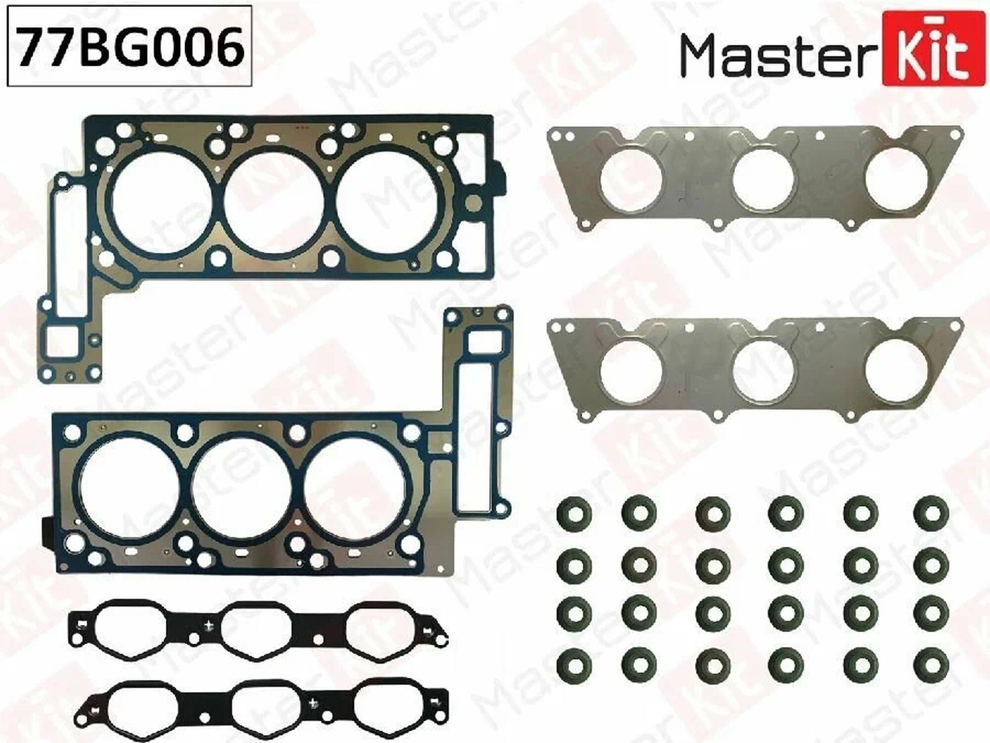 Набор прокладок верхний HYUNDAI Sonata NF/Santa Fe/Sorento 2.4 G4KE Masterkit 77BG071