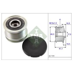 Обгонная муфта генератора PEUGEOT 207/308/CITROEN C3/C4/C5 1.4/1.6 02- KAP037