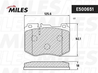 Колодки тормозные передние (Смесь CERAMIC серия PRO) MERCEDES W205 14- (TRW GDB2081) E500651