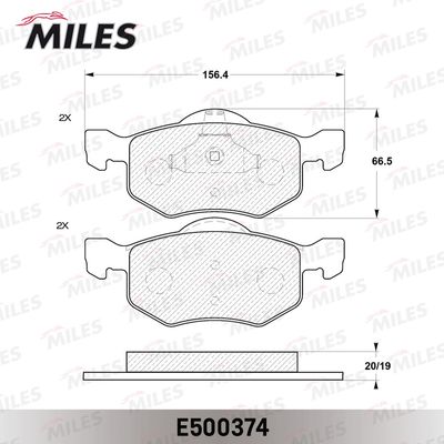 Колодки тормозные передние (Смесь CERAMIC серия PRO) FORD MAVERICK 03/MAZDA TRIBUTE 00 (TRW GDB1497) E500374
