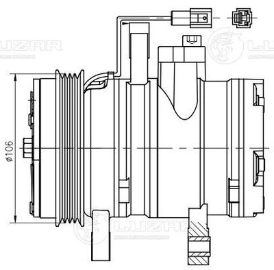 Компрессор кондиц. для а/м Daewoo Matiz (98-)/Chevrolet Spark (05-) (LCAC 0541)