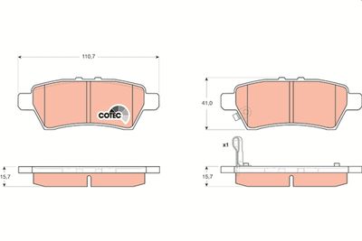 Колодки задние NISSAN NAVARA (D40), PATHFINDER (R51) GDB3405