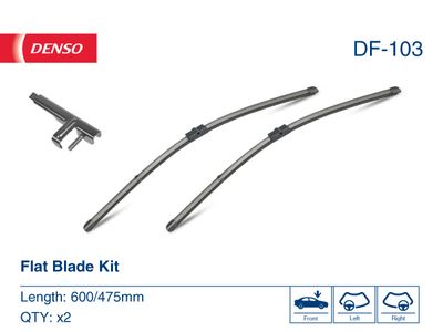 Щетка стеклоочистителя 600/475mm бескаркасная к-кт DF-103