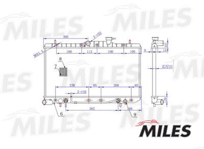 Радиатор (механическая сборка) HYUNDAI ACCENT 1.5/1.6 00-) (NISSENS 67023) ACRM066