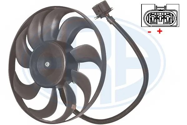 Вентилятор радиатора двигателя VW BORA/GOLF IV 1.9TDi/2.0 (правый) 352049