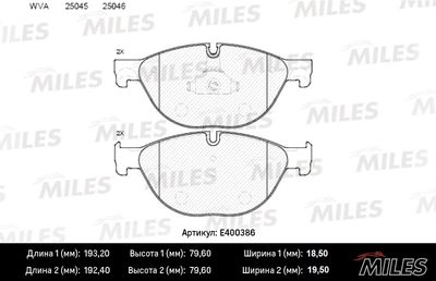 Колодки тормозные передние (без датчика) (Смесь Low-Metallic) BMW 5 F10/F11 3.0-4.4 10-/7 F01-04 3.0-4.4 08- (TRW GDB1838) E400386