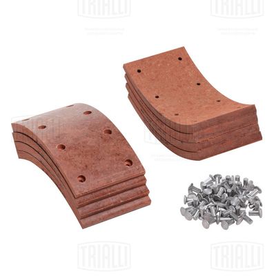 Накладка торм. колодки ГАЗ 3307-3309 Р/К 8 шт. с закл. 100х200 BLT0300