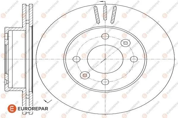 Комплект тормозных дисков 2шт HYUNDAI I10 1.1 08/KIA PIСANTO 1.0-1.1 04 вент.D 241мм передн.  1618870480