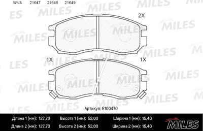 Колодки тормозные передние (Смесь Semi-Metallic) MITSUBISHI GALANT/LANCER 1.8-2.0 88-00 (TRW GDB1128) E100470