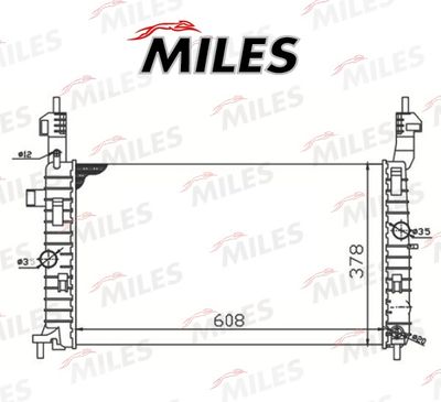 Радиатор (механическая сборка) OPEL MERIVA 1.4-1.8 03- (NISSENS 63096) ACRM123